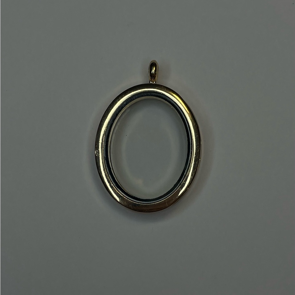 Silver & Gold-Tone Oval Gem Lockets - Picture 5 of 6